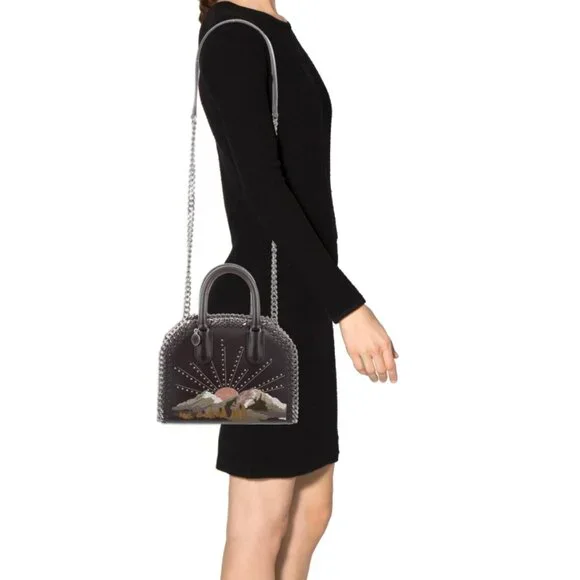 Stella McCartney Falabella Nashville Box Mini Bag Black Mountain View - Picture 2 of 16